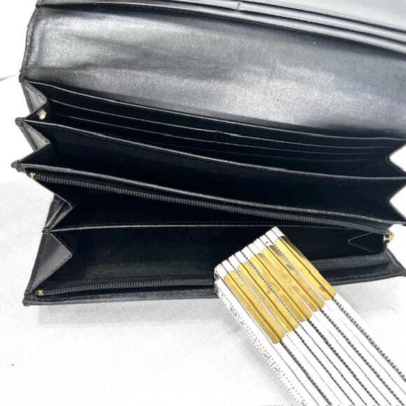 VGT Pinky & Dianne  Denim Snap Accordion Wallet With  Gray Black Logo Bifold(12) - Picture 10 of 14